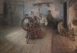Spinnen im Feuerschein – Die Kindheit von George Washington Gray, 1894 von Henry Ossawa Tanner