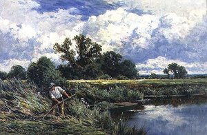Der Fluss Lea, in der Nähe von Broxbourne in Hertfordshire