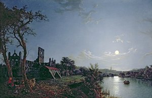 Morgen mit Blick auf die Abtei Kirkstall von Henry Pether