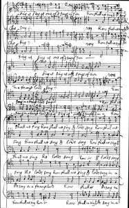 Autographes Manuskript der Partitur für Psalm 137 Wie sollen wir das Lied des Herrn in einem fremden Land singen, vor 1683