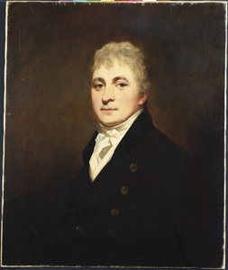 Porträt von Thomas Bissland, Halbfigur, in schwarzem Mantel und weißem Halstuch von Henry Raeburn