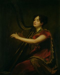 Die Marquise von Northampton, spielt eine Harfe, ca. 1820 von Henry Raeburn