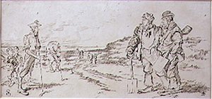 Die Straßenarbeiter von den Golfern gestört, Illustration aus der Zeitschrift 