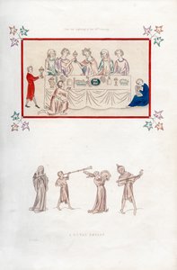 Ein königliches Festmahl, frühes 14. Jahrhundert, 1843 von Henry Shaw