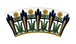 Detail von einem emaillierten Teller, frühes 17. Jahrhundert, 1843 von Henry Shaw