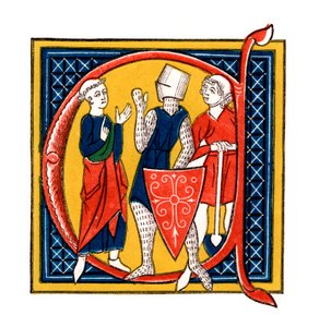 Initialbuchstabe C, frühes 14. Jahrhundert, 1843