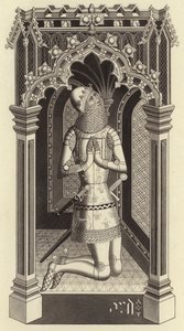 Der Schwarze Prinz, um 1355, aus der St. Stephanskapelle, Westminster von Henry Shaw