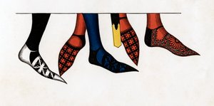 Die Strümpfe und Schuhe, die von Prinzen am Hof von Edward III. getragen wurden, 1312-1377, 1840