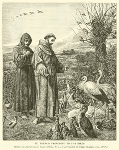 St. Franziskus predigt den Vögeln von Henry Stacey Marks