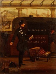 Ein Wächter bei einem L & N-W. R. Gepäckwagen von Henry Thomas Alken