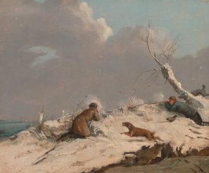 Entenjagd im Winter