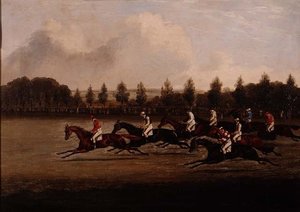 Start des Doncaster St. Leger von Henry Thomas Alken