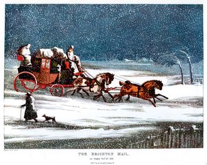 Die Brighton-Post am Weihnachtstag, 1836 1905