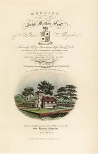 Titelseite mit kalligrafischem Titel und Vignette der englischen Tudor von Henry Thomas Alken