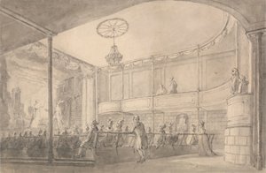 Innenraum des Brandenburg-Haustheaters, Hammersmith von Henry Wigstead