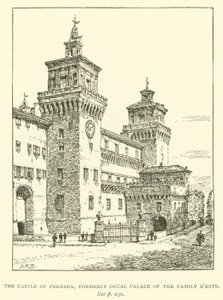 Das Schloss von Ferrara, ehemals Herzogspalast der Familie D