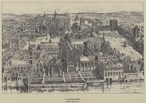 Westminster, vom Osten von Henry William Brewer