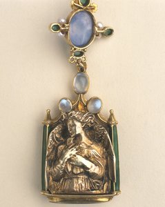 Detail des doppelseitigen Anhängers, ca. 1907-10 (Mischtechnik)
