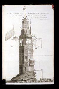 Edystone-Leuchtturm, graviert von Henry Roberts (fl.1762), 1762 von Henry Winstanley