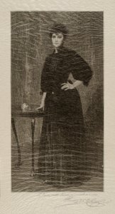 Eine Dame in Schwarz von Henry Wolf