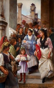 Eine venezianische Taufgesellschaft