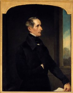Porträt von Alphonse de Lamartine (1790-1869) Dichter und Politiker. Gemälde von Henry Phillips (1848) von Henry Wyndham Phillips