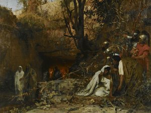 Christenverfolger am Eingang zu den Katakomben
