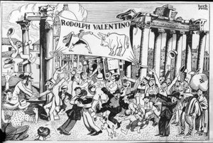Ankunft von Rudolph Valentino von Herb Roth