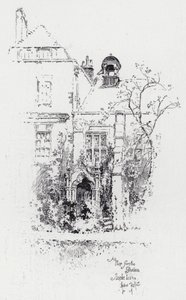 Ein Blick aus dem Garten, Staple Inn von Herbert (after) Railton