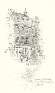 Residenz von Thomas Davies, London, wo Dr. Johnson und James Boswell sich zum ersten Mal trafen von Herbert (after) Railton