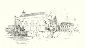 Die Temple Church, London, im Jahr 1761