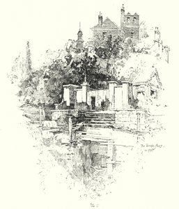 Die Temple Stairs, London, im Jahr 1790 von Herbert (after) Railton
