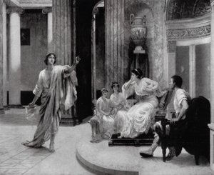 Der römische Dichter Vergil deklamiert der Kaiserin Octavia seine Elegie auf den Tod ihres Sohnes Marcellus