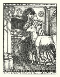 Die weiße Hirschkuh von Rylston (Gravur) von Herbert Cole