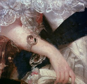 Detail eines Porträts von Königin Victoria, 1841 von Herbert Luther Smith