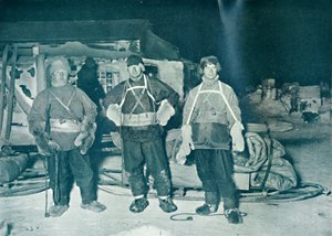 Bowers, Wilson und Cherry-Garrard kurz vor der Abreise nach Cape Crozier, 27. Juni 1911, 1913 von Herbert Ponting