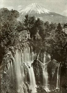 Fuji und der Shira-Ito-Wasserfall, 1910