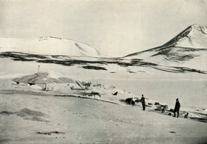 Meares und Demetri in der Discovery-Hütte, 4. November 1911, 1913 von Herbert Ponting