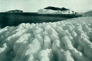 Eisrücken nach einem Schneesturm, ca. 1910-1913, 1913
