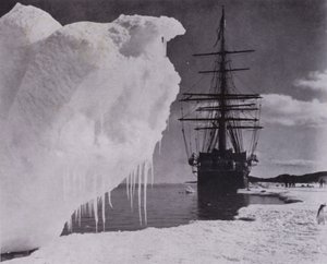 "Die Landung am Eisfuß in der Nähe von Cape Evans"
