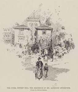 Die Kiefern, Putney Hill, die Residenz von Mr. Algernon Swinburne von Herbert Railton