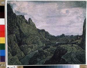 Felsiges Tal mit einer Straße