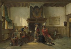 Soldaten in einem Wachraum von Herman Frederik Carel Tenkate