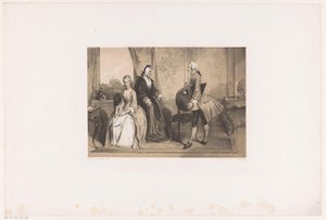 Drei Figuren in einem Interieur des 18. Jahrhunderts von Herman Frederik Carel ten Kate