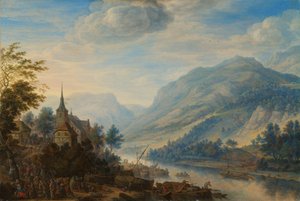 Ansicht des Rheins bei Reineck