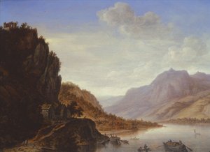 Gebirgige Flusslandschaft