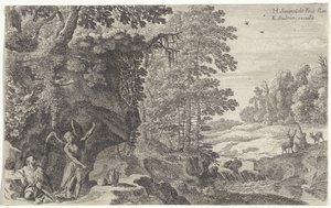 Elia und der Engel (Alttestamentliche Darstellungen) von Herman van Swanevelt