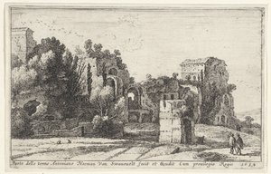 Ansicht der Thermen von Caracalla von Herman van Swanevelt