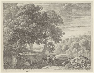 Heilige Familie mit Esel und Cherubinen