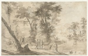 Landschaft mit der Taufe des Kämmerers